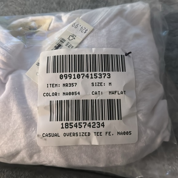 NWT Madewell Linen-Blend Crewneck Oversized Tee - Picture 6 of 6